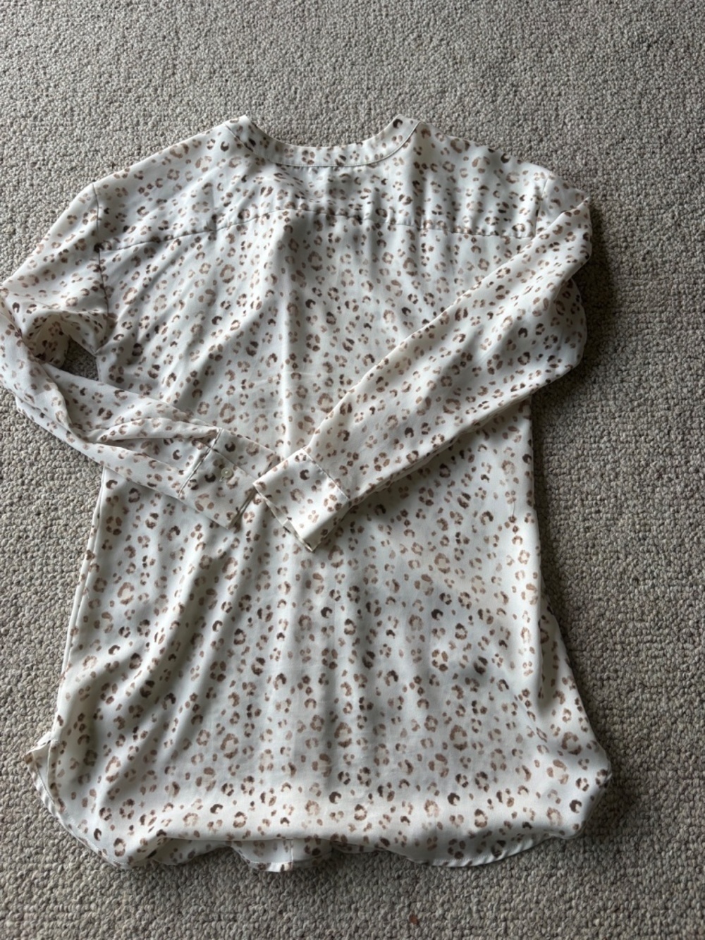 Ann Taylor XS Animal Print Tunic Blouse Giraffe Preppy Office Chic Teacher - Picture 5 of 7